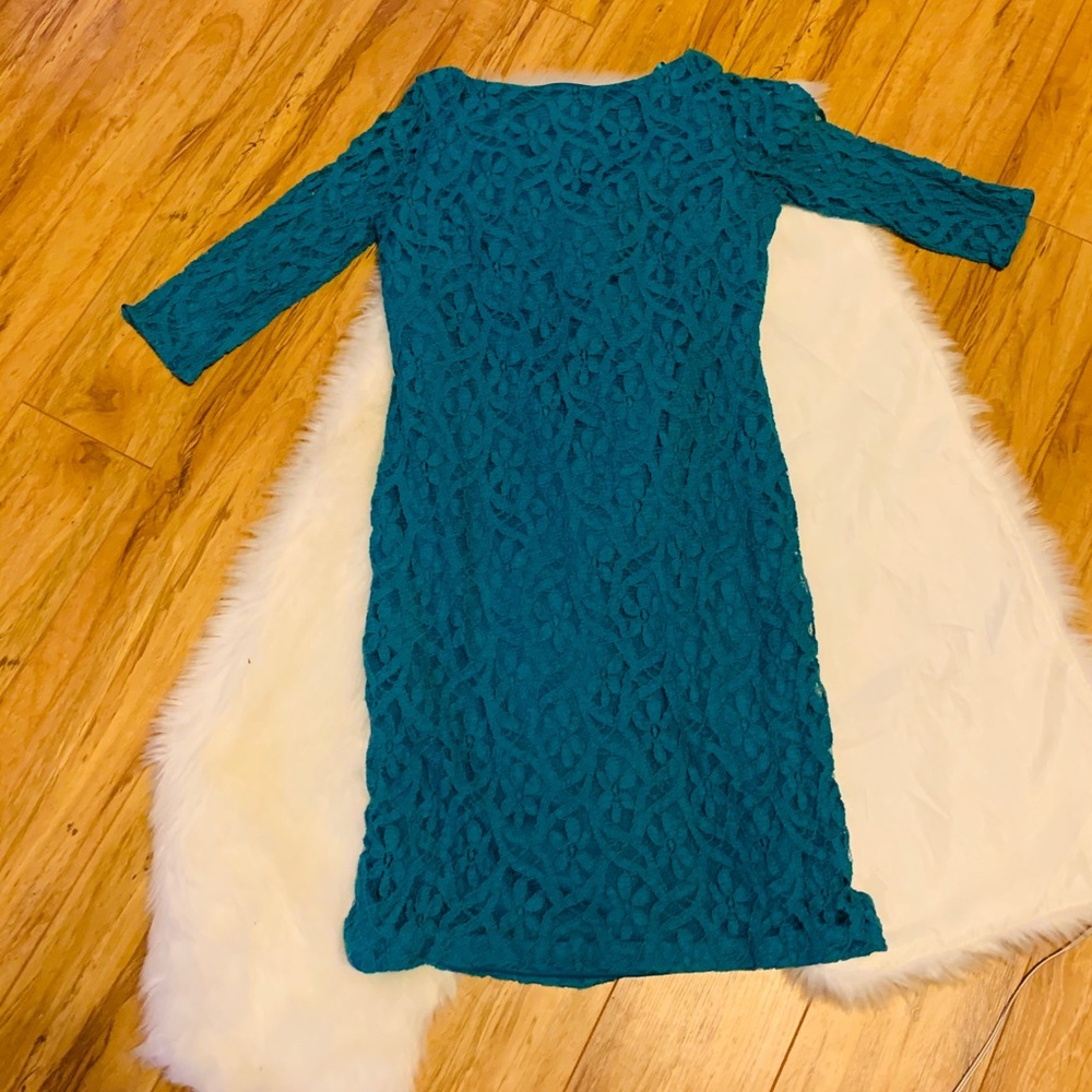 Sexy knitted blue dress
